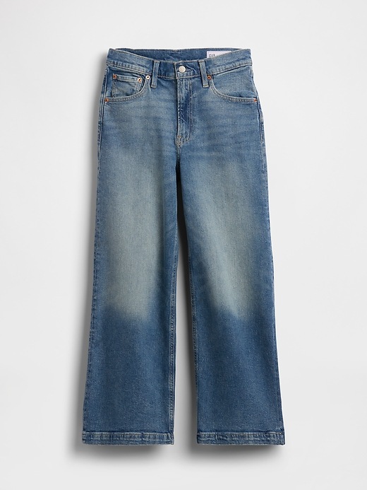 Image number 5 showing, High Rise Stride Wide-Leg Ankle Jeans