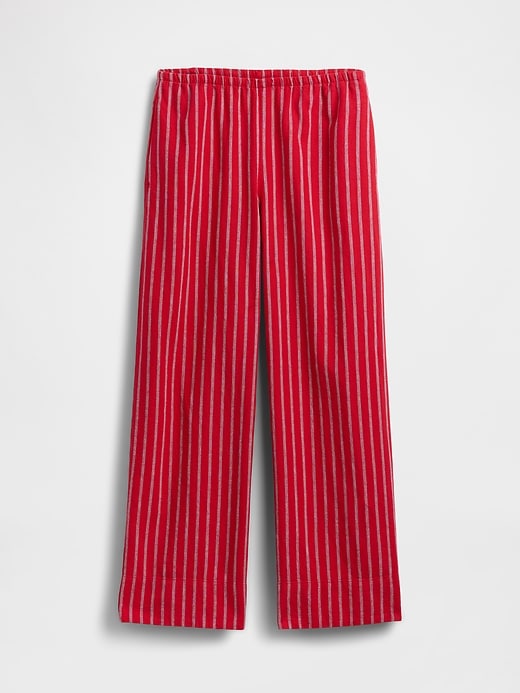 L'image numéro 5 présente Pantalon confort à jambe large en mélange de lin