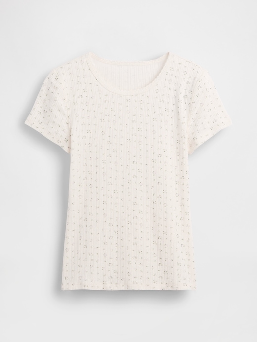 Image number 5 showing, Pointelle Crewneck T-Shirt