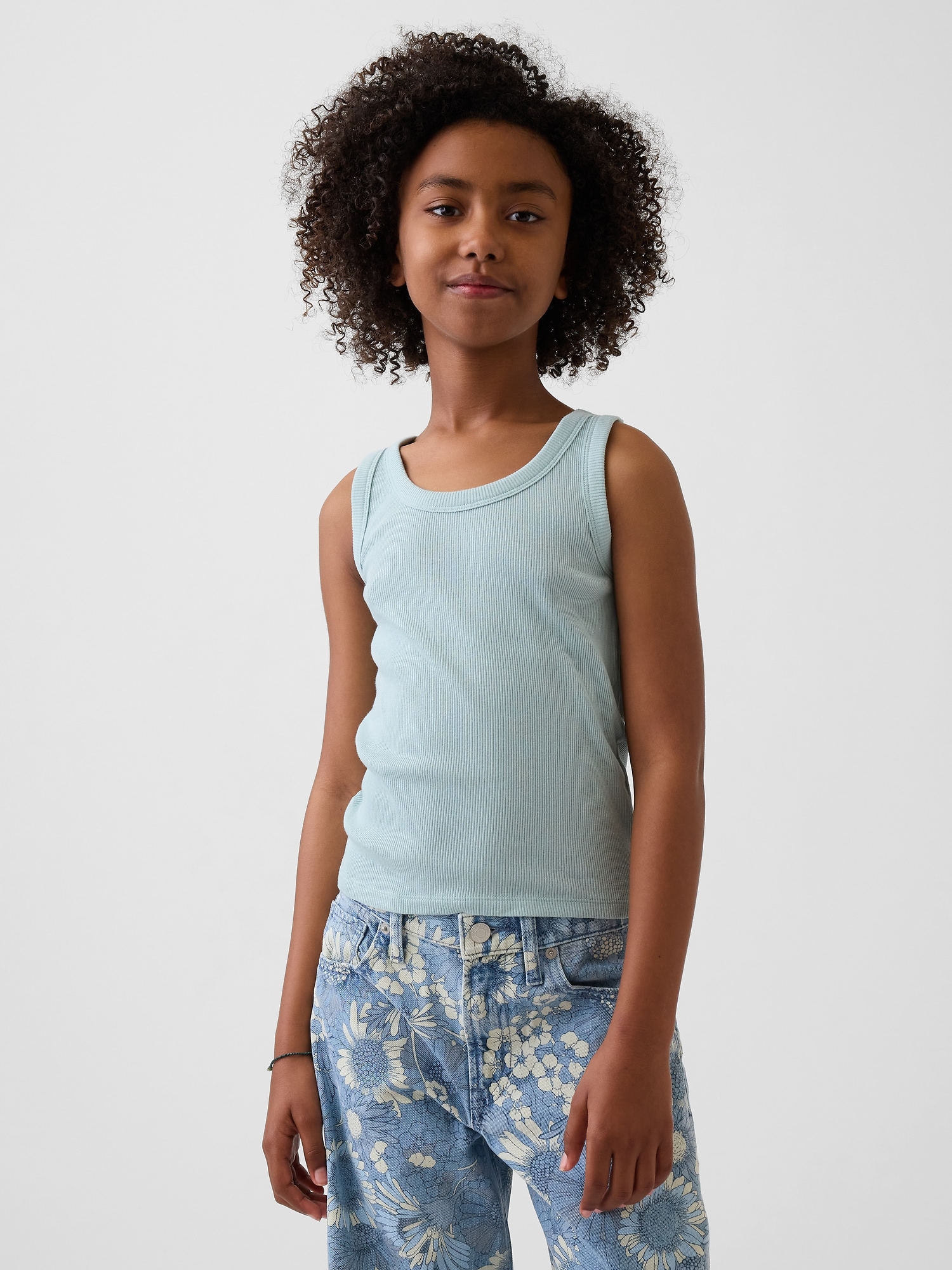 Kid Rib Scoop Tank Top