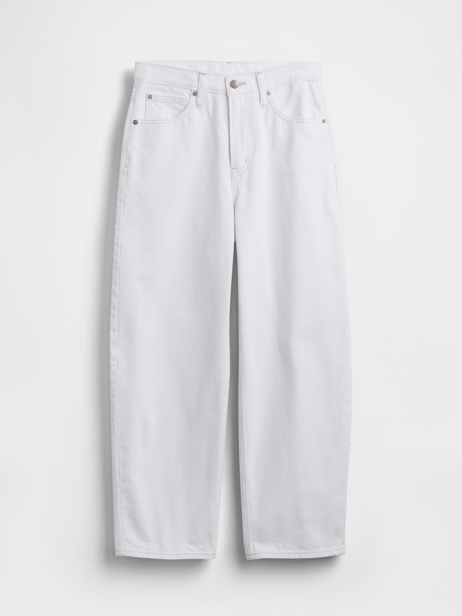 High Rise Crop Barrel Jeans