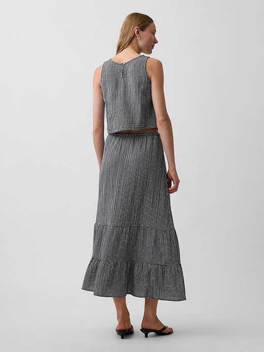 Image number 2 showing, Cotton Gauze Easy Tiered Maxi Skirt
