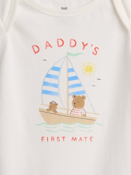 L'image numéro 3 présente Cache-couche imprimé Premiers essentiels en coton biologique pour Bébé