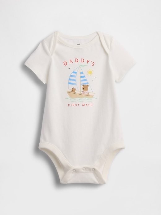 L'image numéro 1 présente Cache-couche imprimé Premiers essentiels en coton biologique pour Bébé