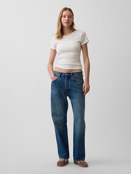 Image number 2 showing, Pointelle Crewneck T-Shirt