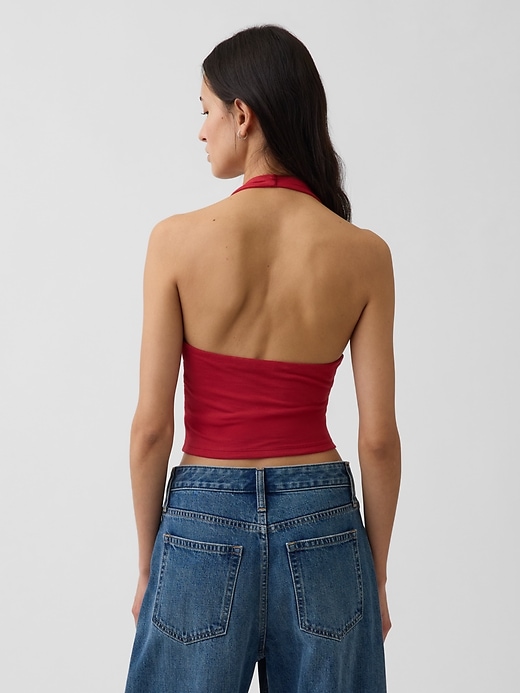Image number 3 showing, CloseKnit Halter Crop Top