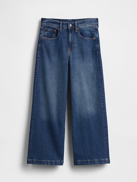 Image number 1 showing, High Rise Stride Wide-Leg Ankle Jeans