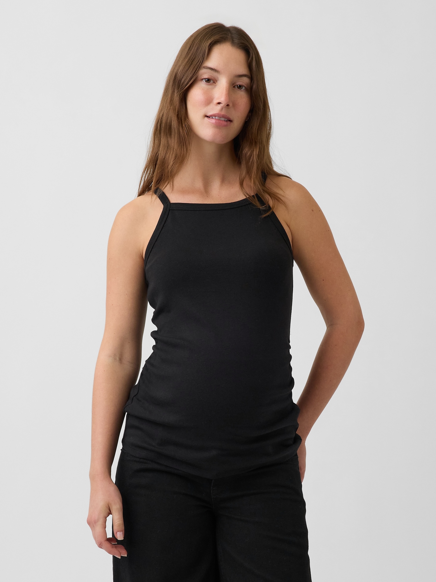 Maternity Modern Apron-Neck Tank Top