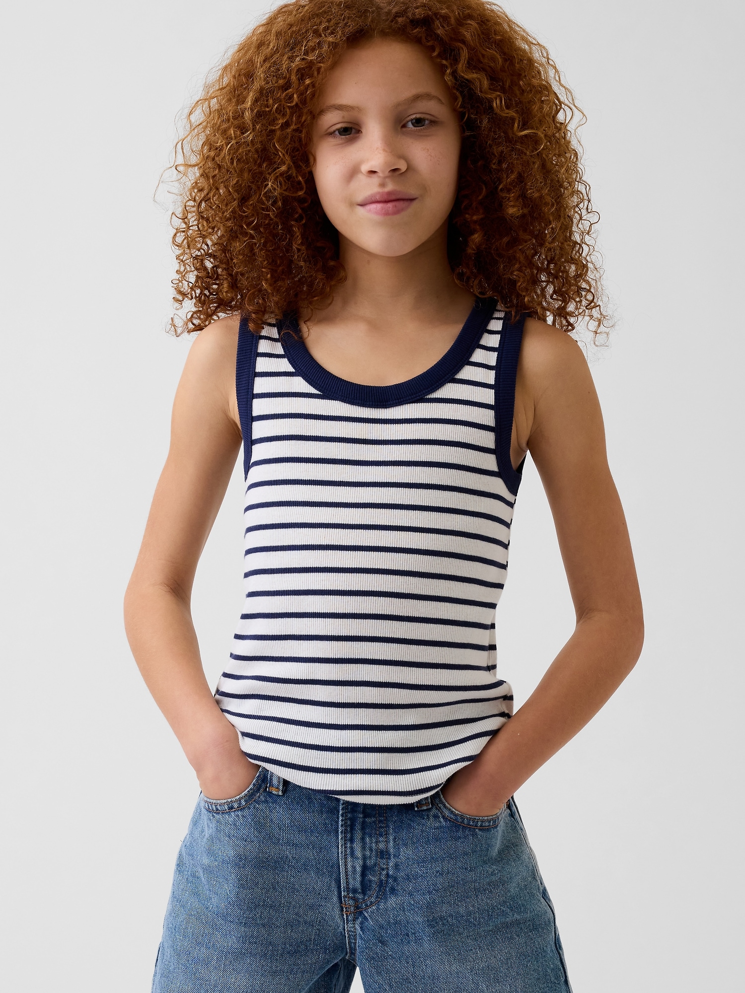Kid Rib Scoop Tank Top
