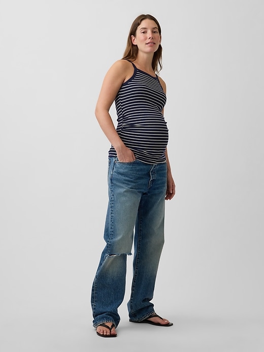 Image number 3 showing, Maternity Modern Apron-Neck Tank Top
