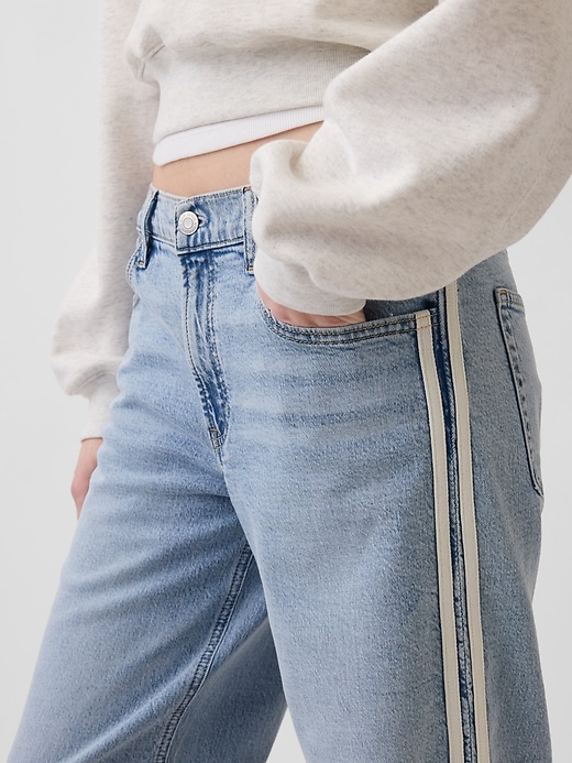 Image number 6 showing, Low Rise '90s Loose Side Stripe Jeans