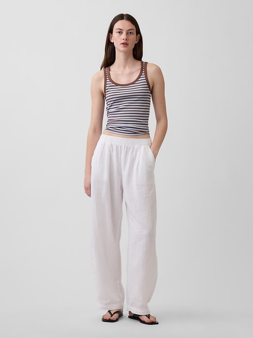Image number 6 showing, Cotton Gauze Easy Barrel Pants