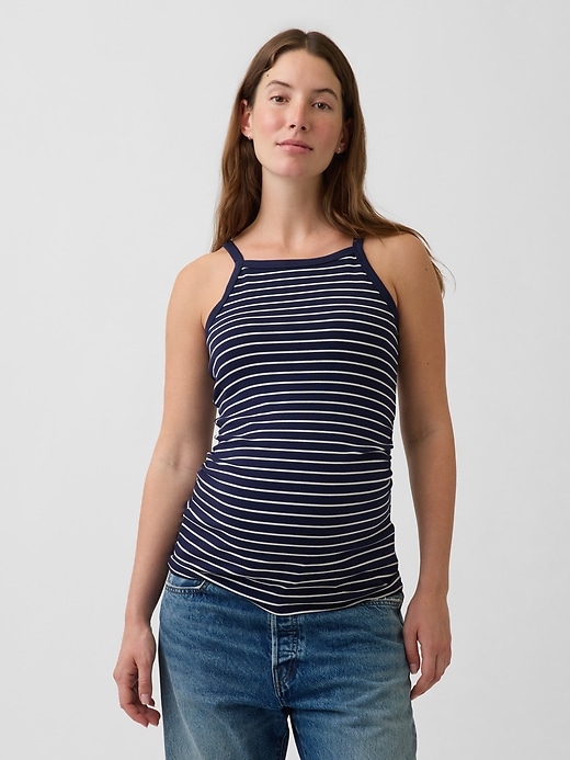 Image number 1 showing, Maternity Modern Apron-Neck Tank Top