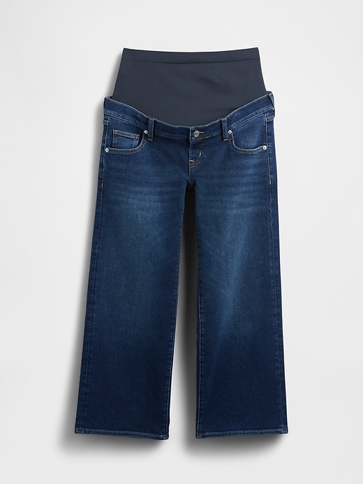 Image number 2 showing, Maternity Full Panel Wide-Leg Jeans