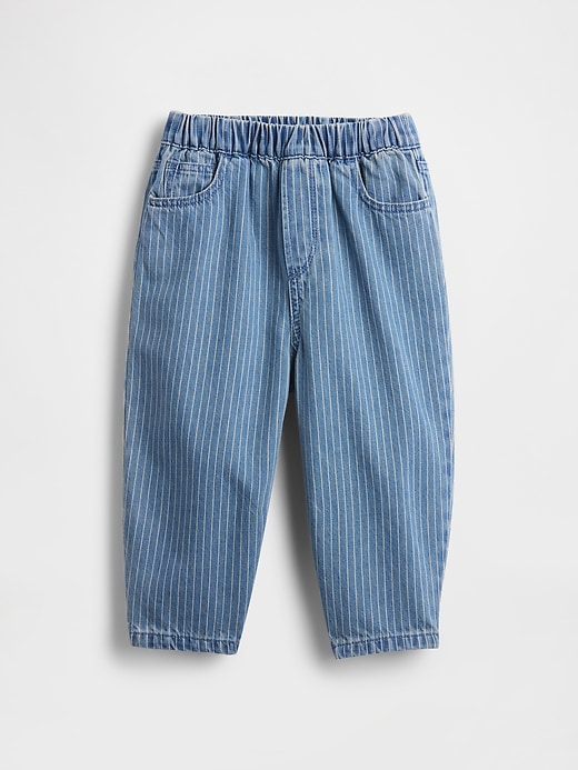 Image number 3 showing, Baby & Toddler Pull-On Barrel Jeans