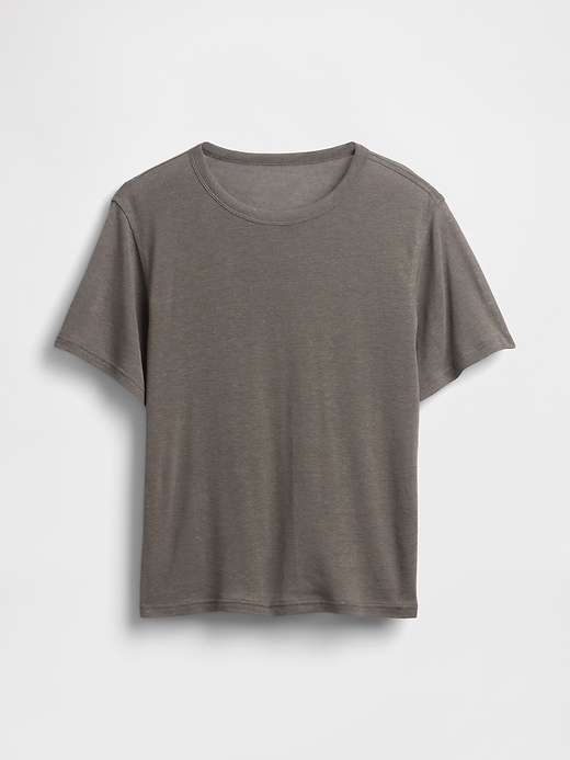 Image number 5 showing, Linen-Blend Relaxed T-Shirt