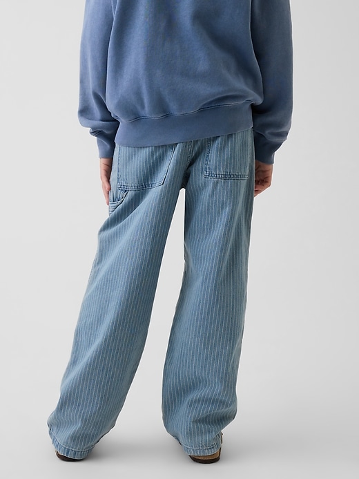 Image number 3 showing, Kids Baggy Stripe Double-Knee Carpenter Jeans