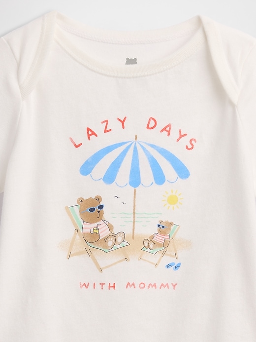 L'image numéro 3 présente Cache-couche imprimé Premiers essentiels en coton biologique pour Bébé