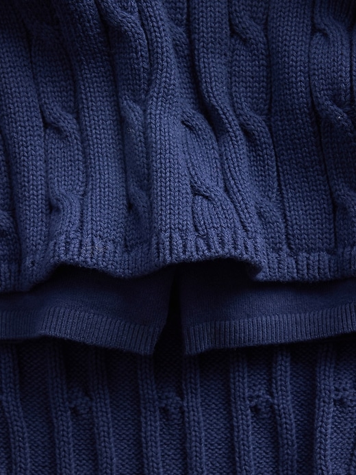 Image number 4 showing, 100% Cotton Cable-Knit Mini Skort