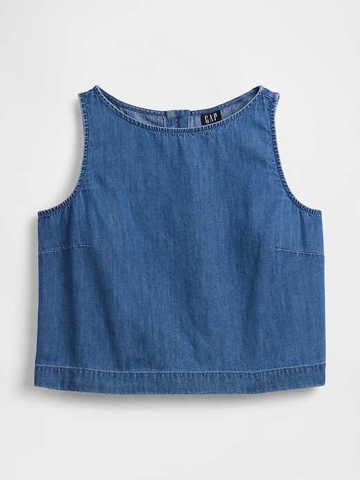 Image number 5 showing, Denim Crop Shell Tank Top