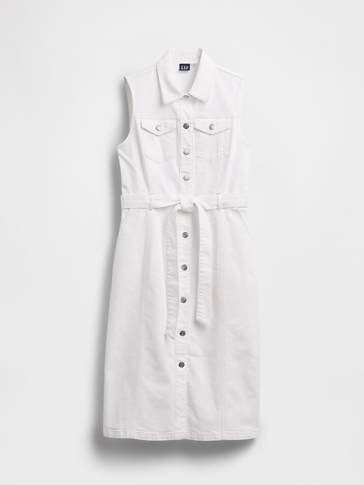 Image number 5 showing, Denim Tie-Belt Midi Dress