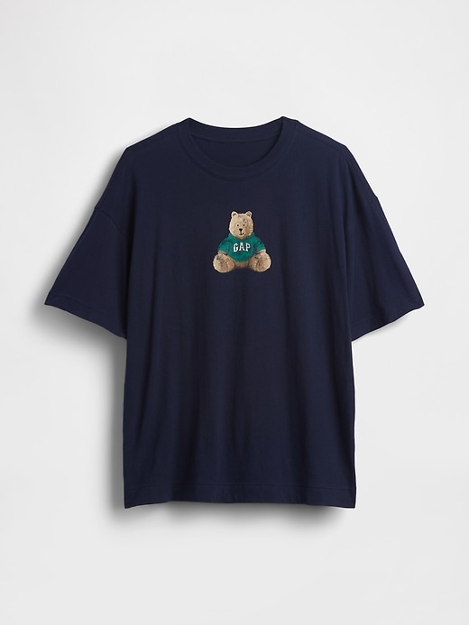 L'image numéro 5 présente T-shirt surdimensionné à logo et motif de l’ourson Brannan