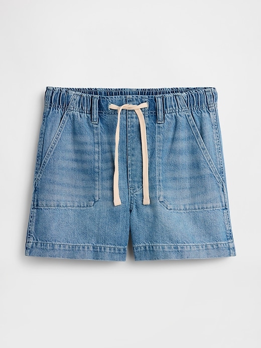 L'image numéro 5 présente Short confort en denim Douceur suprême avec panneau intégral de Maternité