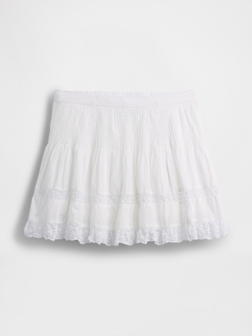 Image number 6 showing, Pintuck Lace-Trim Easy Mini Skirt