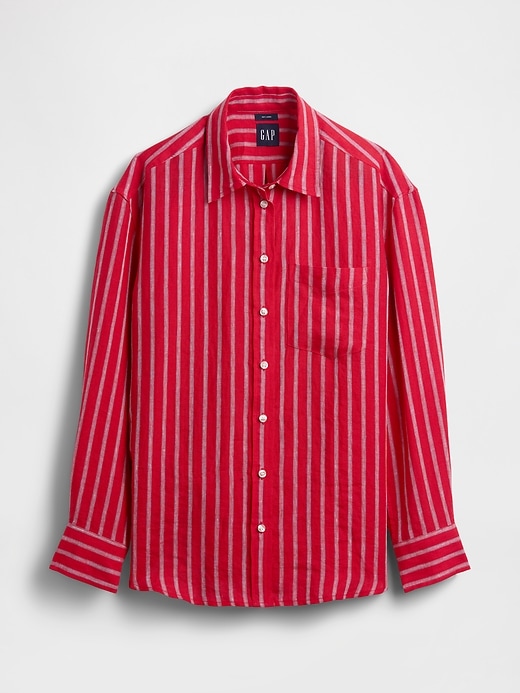 Image number 5 showing, 100% Linen Oversized Shirt