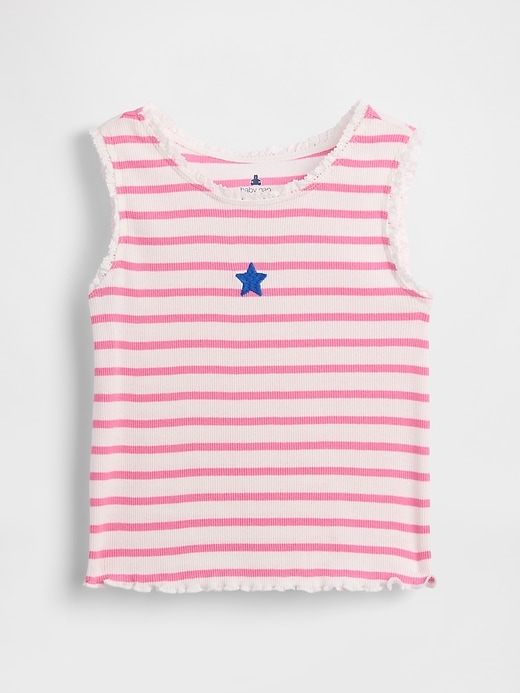 Image number 2 showing, Baby & Toddler Graphic Stripe Rib Tank Top