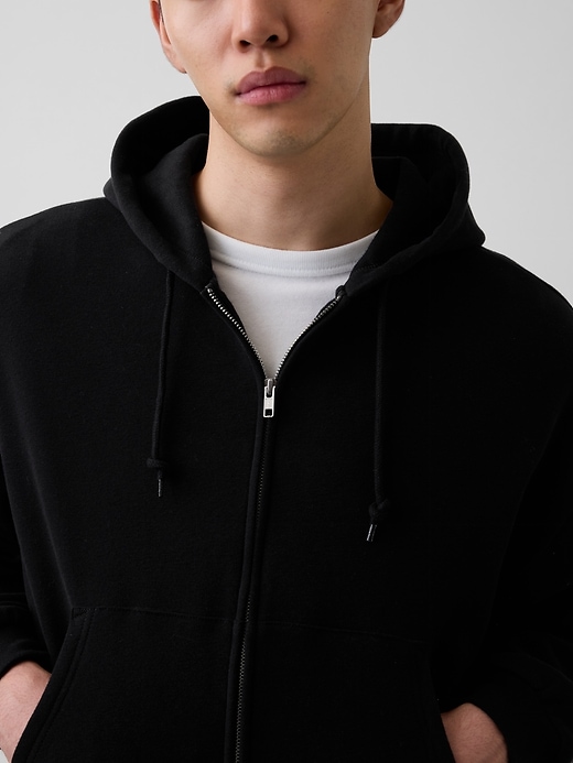 Image number 4 showing, VintageSoft Oversized Crop Zip Hoodie