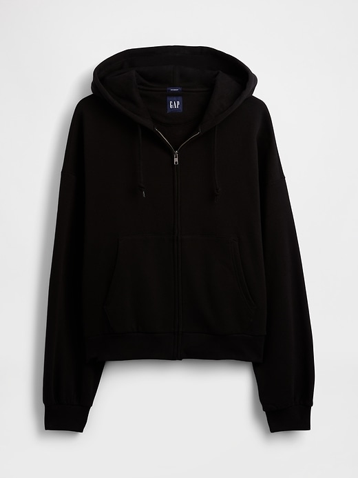 Image number 6 showing, VintageSoft Oversized Crop Zip Hoodie