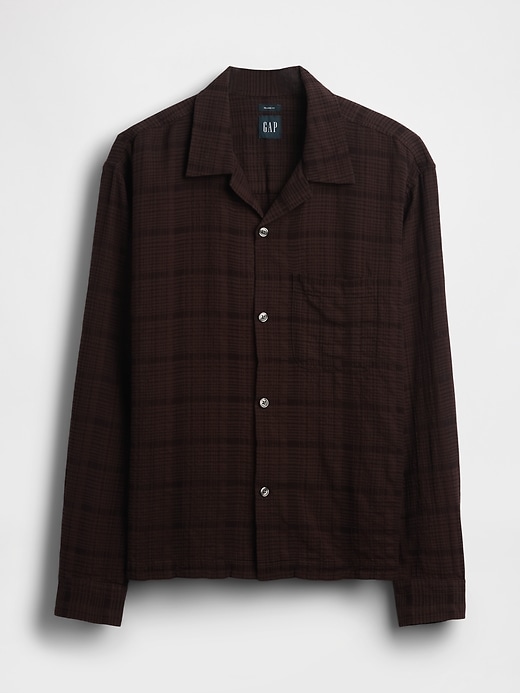 L'image numéro 5 présente Chemise décontractée à ourlet droit