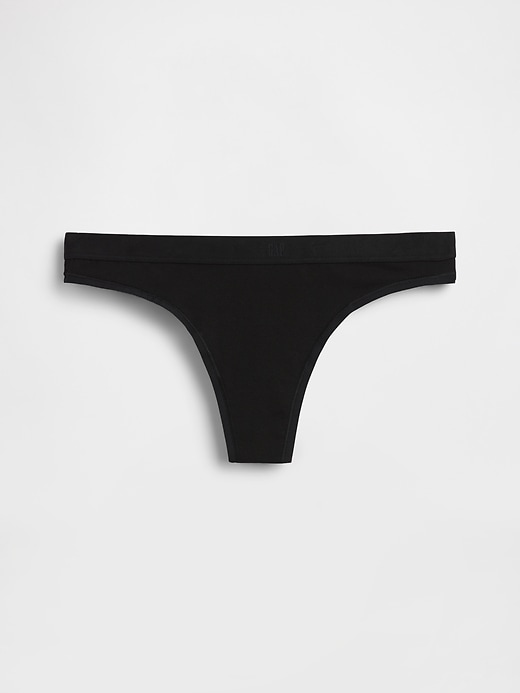 Image number 1 showing, Organic Stretch Cotton Logo Thong