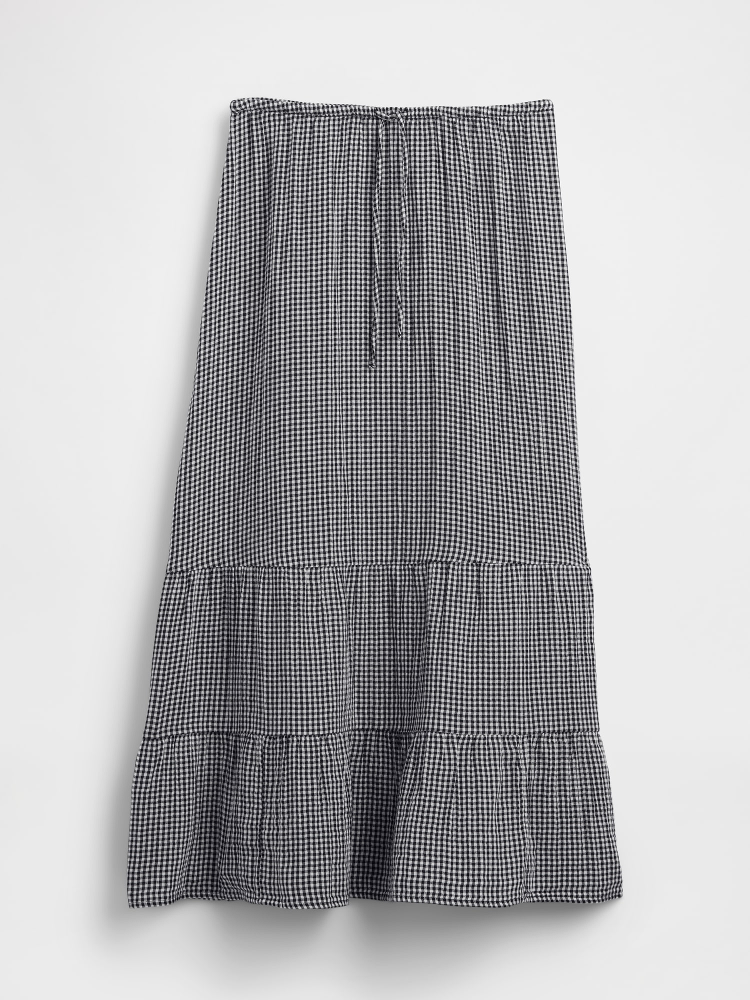Cotton Gauze Tiered Easy Maxi Skirt