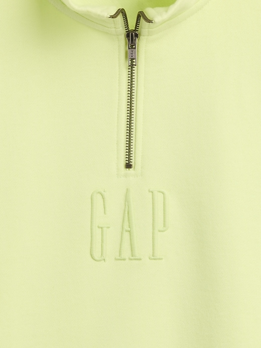 L'image numéro 4 présente Chandail épais surdimensionné à logo à glissière au quart