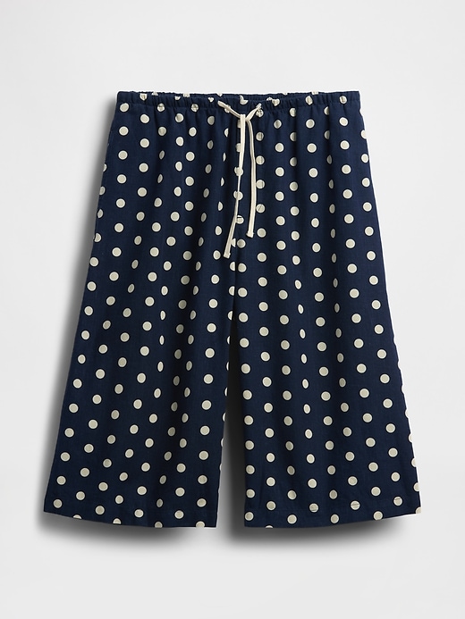 L'image numéro 5 présente Jupe-culotte confort décontractée en mélange de lin