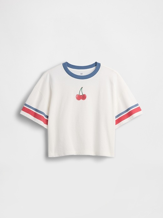 L'image numéro 2 présente T-shirt surdimensionné à imprimé pour enfant