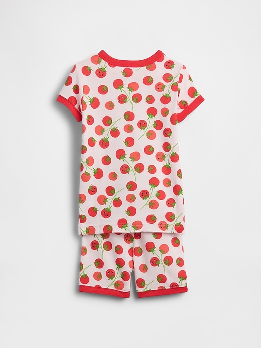 Image number 2 showing, Baby & Toddler Organic Brushed Cotton Tomato PJ Short Set