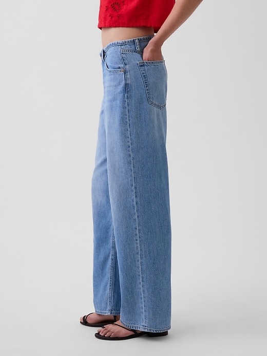 L'image numéro 3 présente Jean ample années 90 à taille basse Douceur suprême