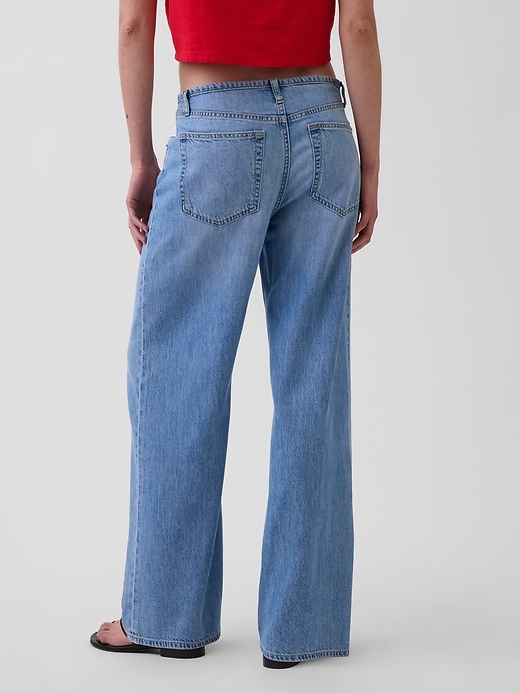 L'image numéro 4 présente Jean ample années 90 à taille basse Douceur suprême