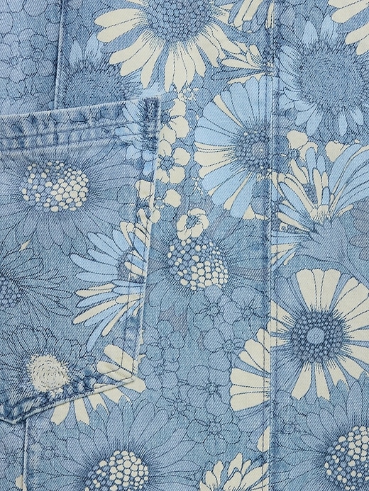 Image number 4 showing, Kids Floral Denim Skirtall