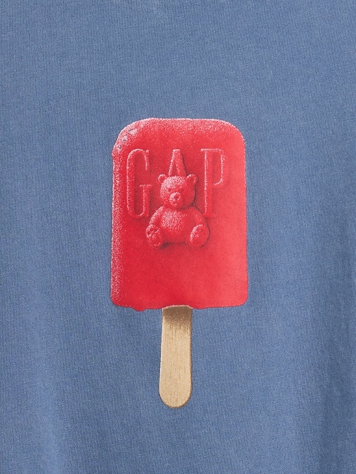 L'image numéro 4 présente T-shirt surdimensionné à imprimé pour enfant