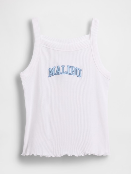 L'image numéro 2 présente Camisole côtelée à encolure carrée pour Enfant