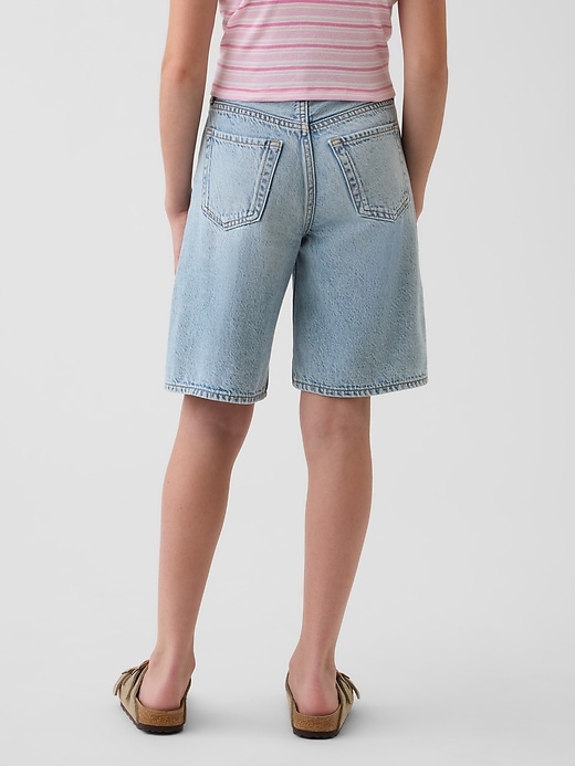 Image number 4 showing, Kids Mid Rise Longline Denim Shorts