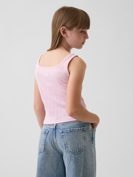 L'image numéro 2 présente Camisole en tricot pointelle pour Enfant