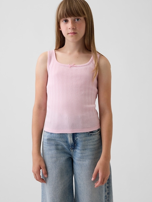 L'image numéro 1 présente Camisole en tricot pointelle pour Enfant