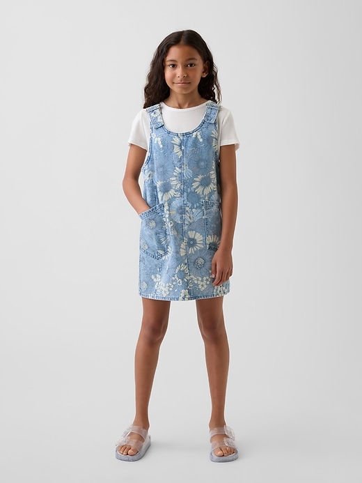 Image number 1 showing, Kids Floral Denim Skirtall