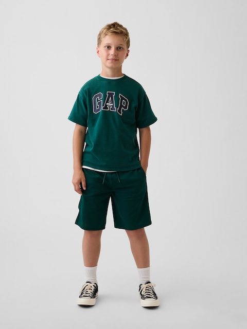 SHORT DE SPORT EN MAILLE POUR ENFANT, ENTREJAMBE DE 20 CM