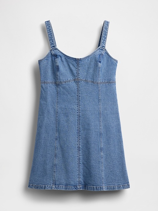 Image number 6 showing, Denim Paneled Mini Dress